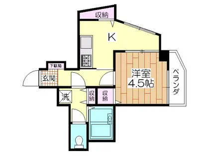 メゾンNAOI(1K/3階)の間取り写真