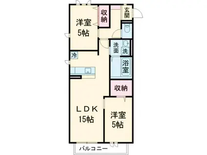ハイムメゾン平野郷(2LDK/2階)の間取り写真