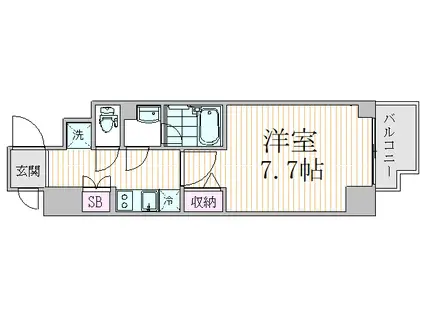エスジーコート三ノ輪(1K/5階)の間取り写真