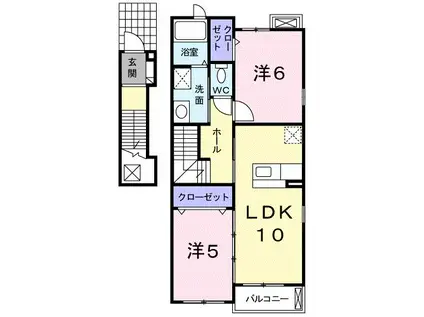 湘南サニーライフA(2LDK/2階)の間取り写真