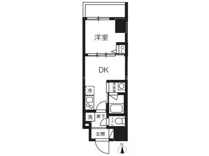 台東区竜泉1丁目マンション(1DK/2階)の間取り写真