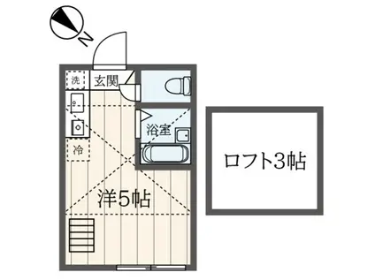 インベスト川崎7(ワンルーム/2階)の間取り写真