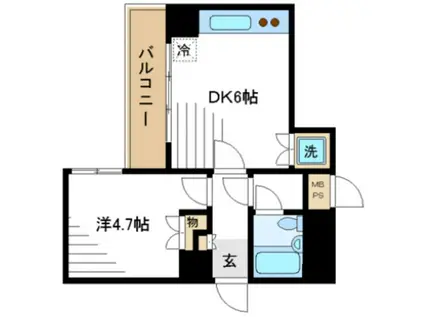 日興パレス広尾プラザ(1DK/5階)の間取り写真