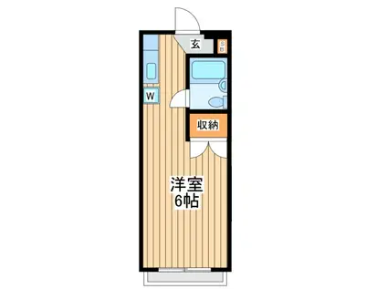 ハイツ松風(ワンルーム/1階)の間取り写真