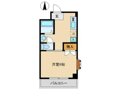 第2中昭ロイヤルマンション(1K/1階)の間取り写真