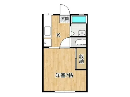 中野ハイツ(1K/1階)の間取り写真