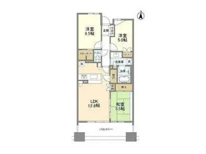 SS.FLAT桜山 本館(3LDK/3階)の間取り写真