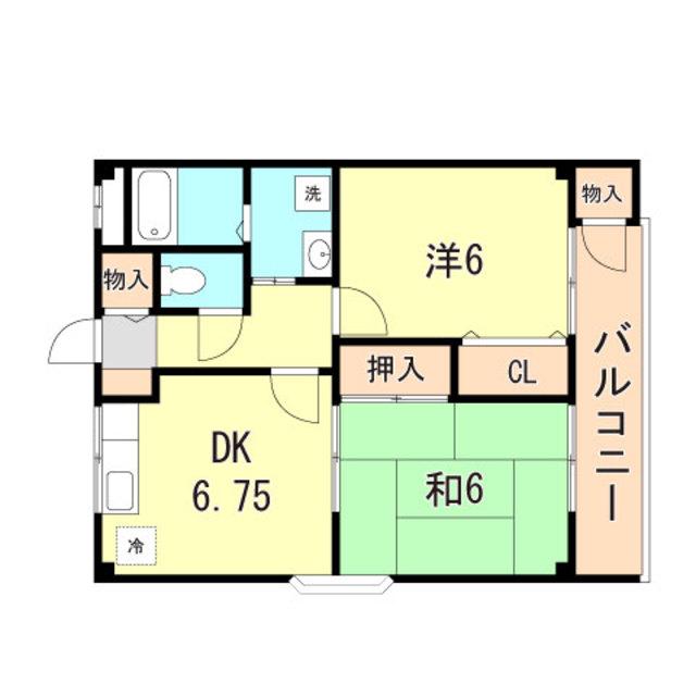 ルミエールSATOH(2DK/2階)の間取り写真