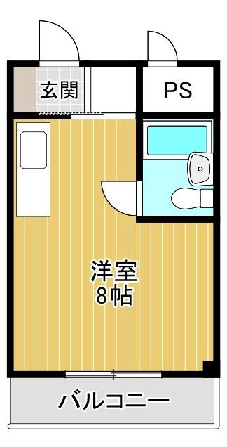 さやまハイツ(ワンルーム/3階)の間取り写真
