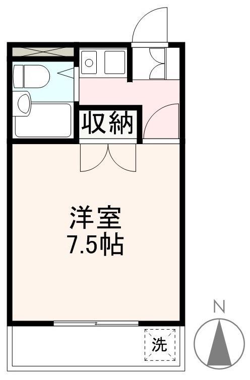 オーレックス扇町(1K/1階)の間取り写真
