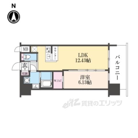プレジオ永和ASIAN(1LDK/13階)の間取り写真