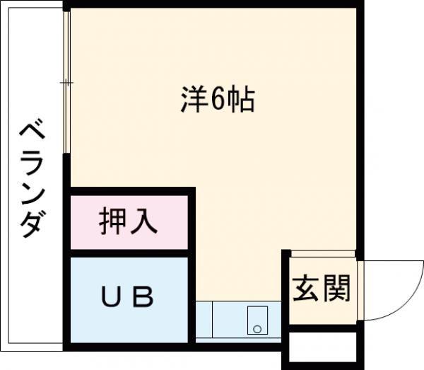 トモエハイツ5号館(ワンルーム/3階)の間取り写真