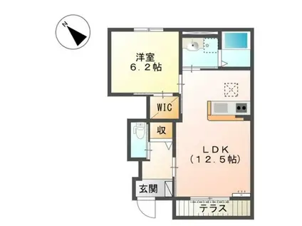 サン・モール松江(1LDK/1階)の間取り写真