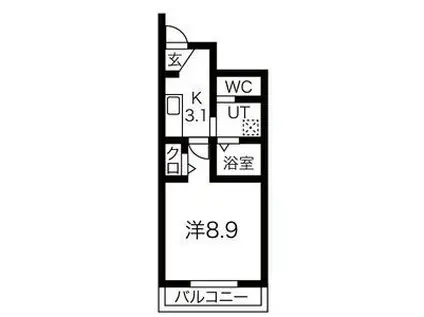 アリエッタ常盤台(1K/1階)の間取り写真