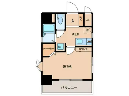 楠原ビル(1K/2階)の間取り写真