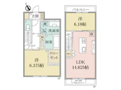 MEDELLE(2LDK/1階)の間取り写真
