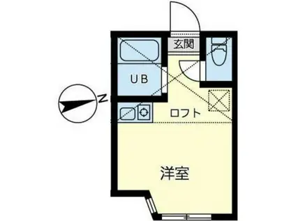 ユナイト芹ヶ谷マデイラ(ワンルーム/2階)の間取り写真
