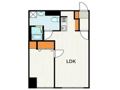 山王アイチマンション(1LDK/2階)の間取り写真