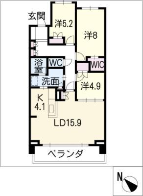 プライムメゾン富士見台(3LDK/1階)の間取り写真