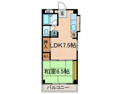 ルミエール(1LDK/3階)の間取り写真