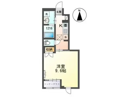 ムスカリ(1K/1階)の間取り写真