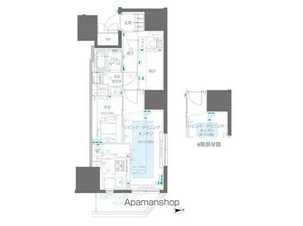 ZOOM信濃町(1LDK/8階)の間取り写真