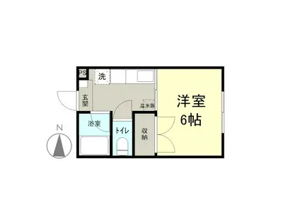 グランジュール北深志(1K/2階)の間取り写真