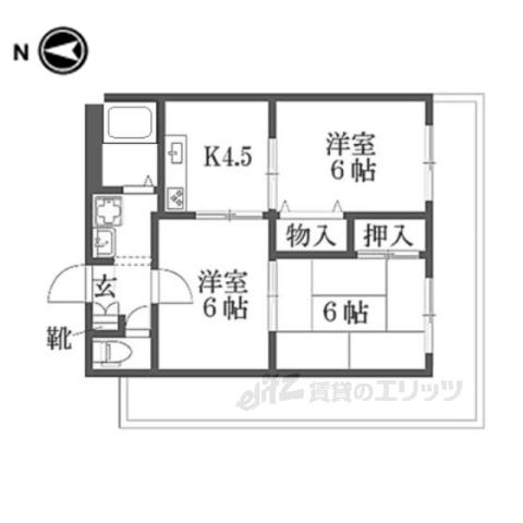 サンモール新大宮(3DK/2階)の間取り写真