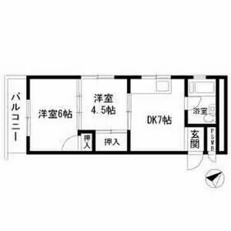 桜ヶ丘ハイム 3階階 間取り