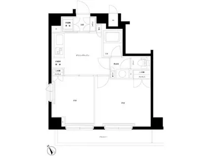 ルーブル都立家政伍番館(2DK/4階)の間取り写真