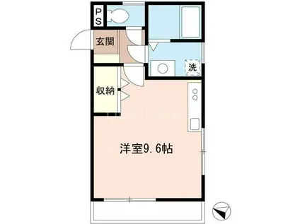 グラシアス(ワンルーム/1階)の間取り写真