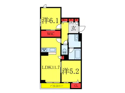 ＪＲ京浜東北線 西川口駅 徒歩11分 3階建 新築(2LDK/2階)の間取り写真