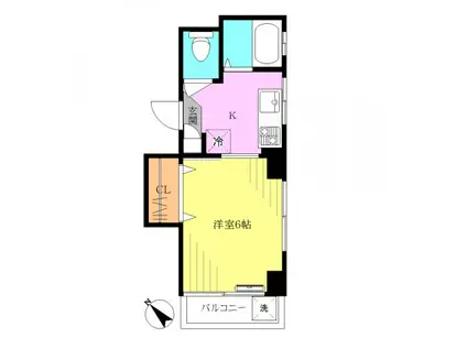 田中ビル(1K/3階)の間取り写真