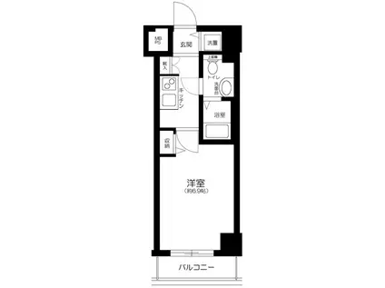 グランド・ガーラ芝公園(1K/10階)の間取り写真