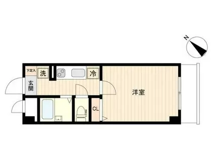 ザ・レジデンス行徳III(1K/3階)の間取り写真