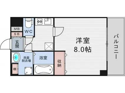 プレサンス梅田(1K/3階)の間取り写真