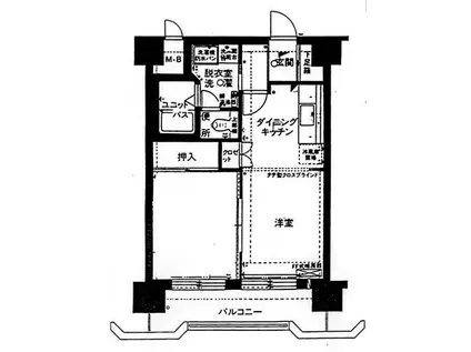コロナード中島(1LDK/2階)の間取り写真