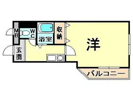 パンション園田(1K/2階)の間取り写真