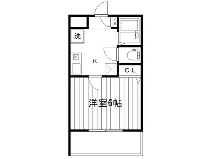 ノルテ神楽坂(1K/4階)の間取り写真