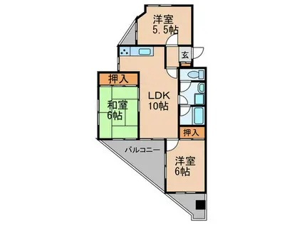 スカイパーク一社(3LDK/1階)の間取り写真