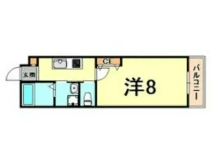 ルミエール阪神尼崎(1K/5階)の間取り写真