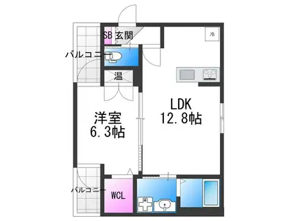 METRO NAGASEII(1LDK/3階)の間取り写真
