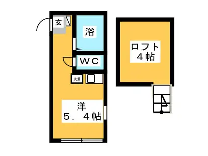 ARBOR BLUE TRIA(ワンルーム/2階)の間取り写真