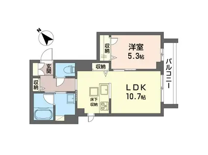 メゾンエレガンス(1LDK/1階)の間取り写真