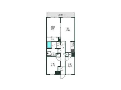 エーデルハイム(3LDK/1階)の間取り写真