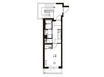 志幸86GRANDE III(1K/1階)の間取り写真
