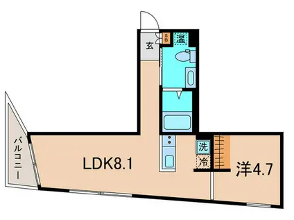 MONCLE SAKURA SHINMACHI(ワンルーム/3階)の間取り写真