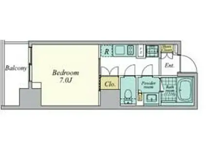 クレストコート中野(1K/4階)の間取り写真