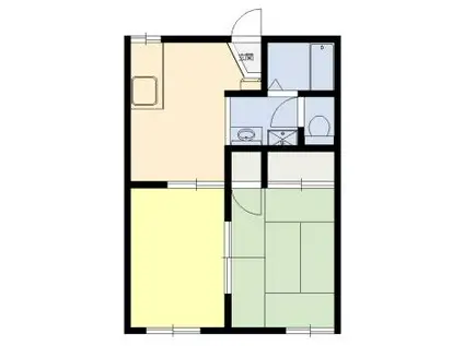 コーポなおみC棟(2DK/2階)の間取り写真