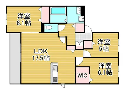 ブランメール(3LDK/2階)の間取り写真